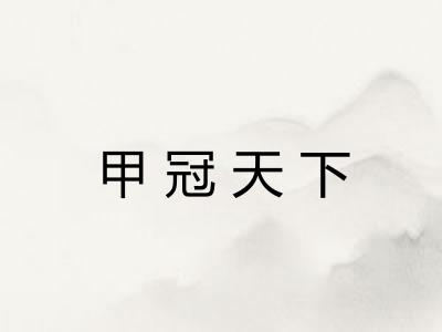 甲冠天下