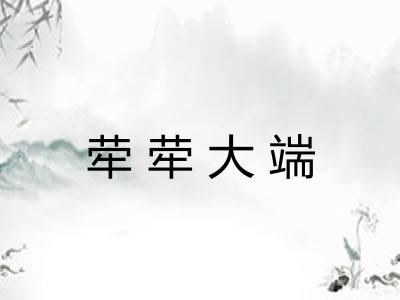 荦荦大端