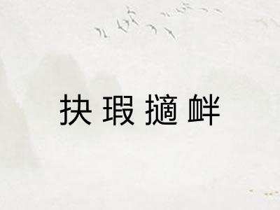 抉瑕擿衅