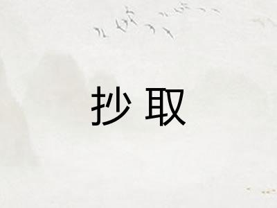 抄取