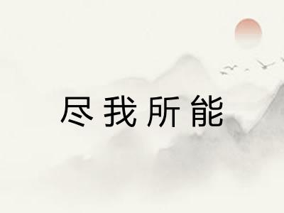 尽我所能