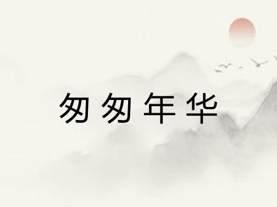 匆匆年华