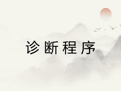 诊断程序