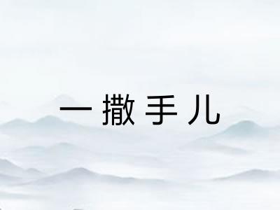 一撒手儿