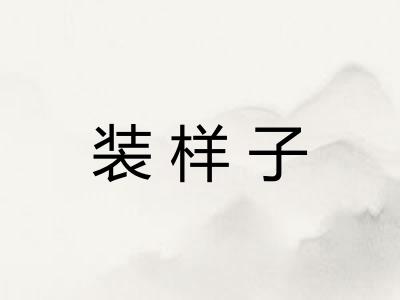 装样子