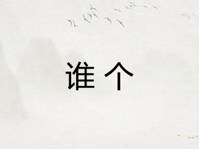 谁个