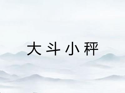 大斗小秤