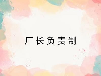 厂长负责制