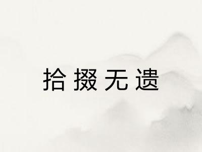 拾掇无遗