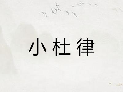 小杜律