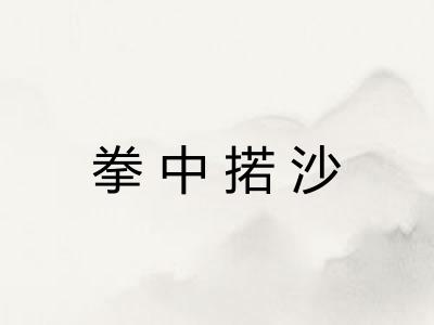 拳中掿沙