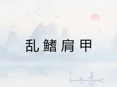 乱鳍肩甲