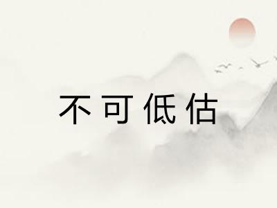 不可低估