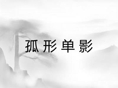 孤形单影