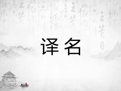 译名