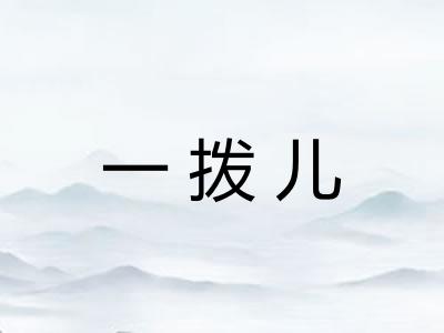 一拨儿
