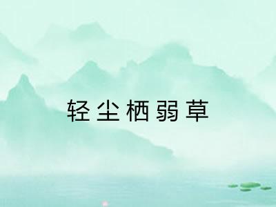 轻尘栖弱草