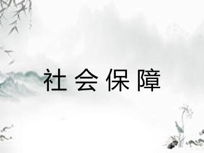 社会保障