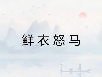 鲜衣怒马