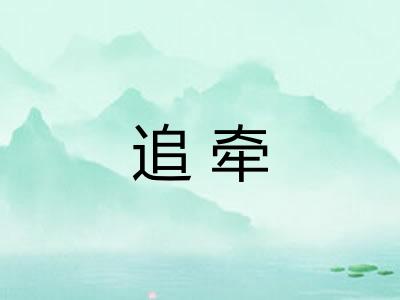 追牵