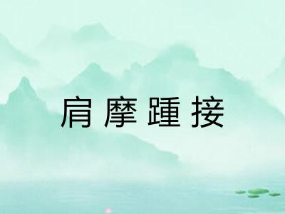 肩摩踵接