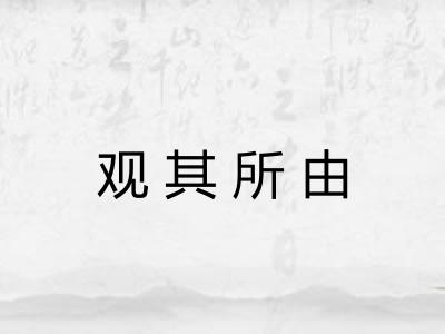 观其所由