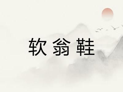 软翁鞋