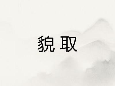貌取