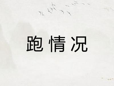 跑情况