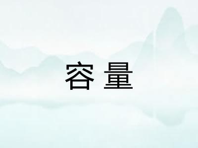 容量