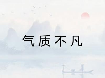 气质不凡