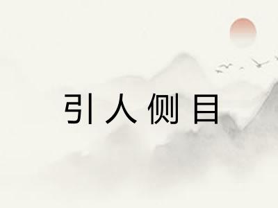 引人侧目