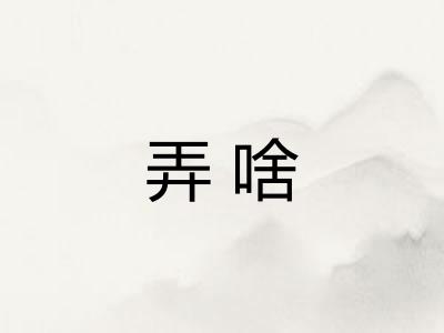 弄啥