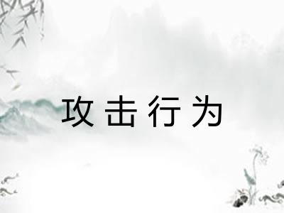 攻击行为