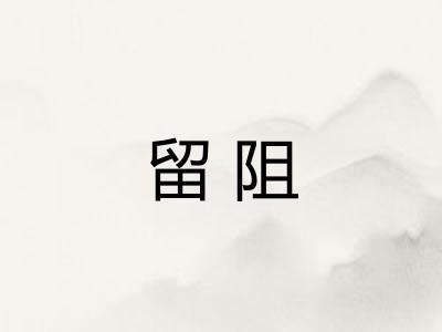 留阻