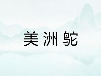 美洲鸵