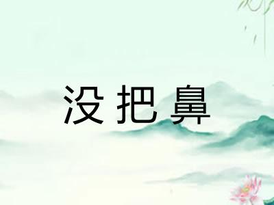 没把鼻