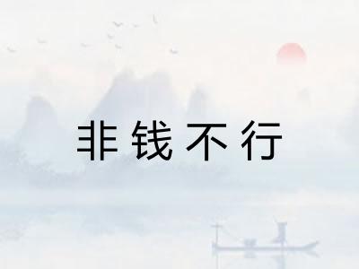 非钱不行