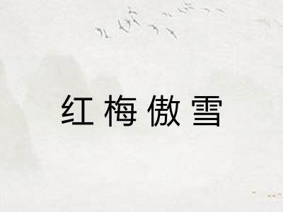 红梅傲雪