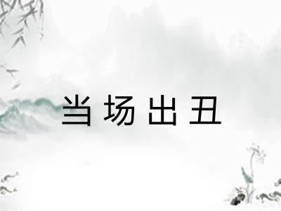 当场出丑
