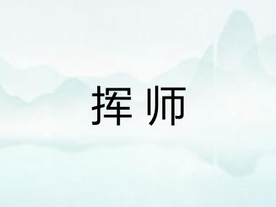 挥师