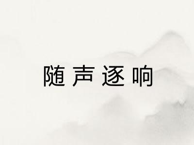 随声逐响