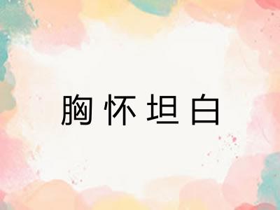 胸怀坦白