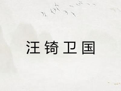 汪锜卫国