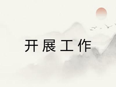 开展工作