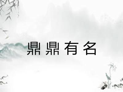 鼎鼎有名