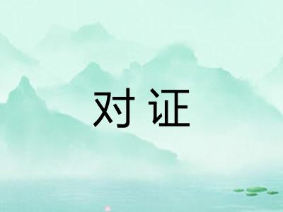 对证