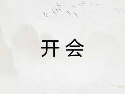 开会