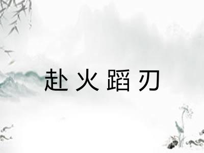 赴火蹈刃