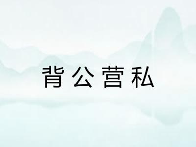 背公营私
